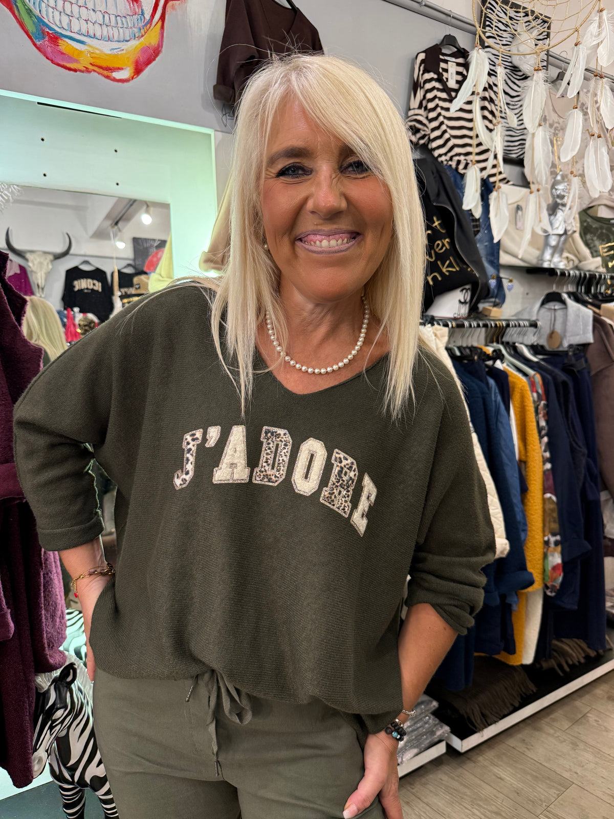 Pull j adore kaki