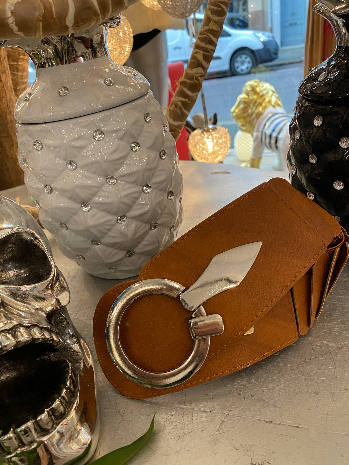 Ceinture cognac