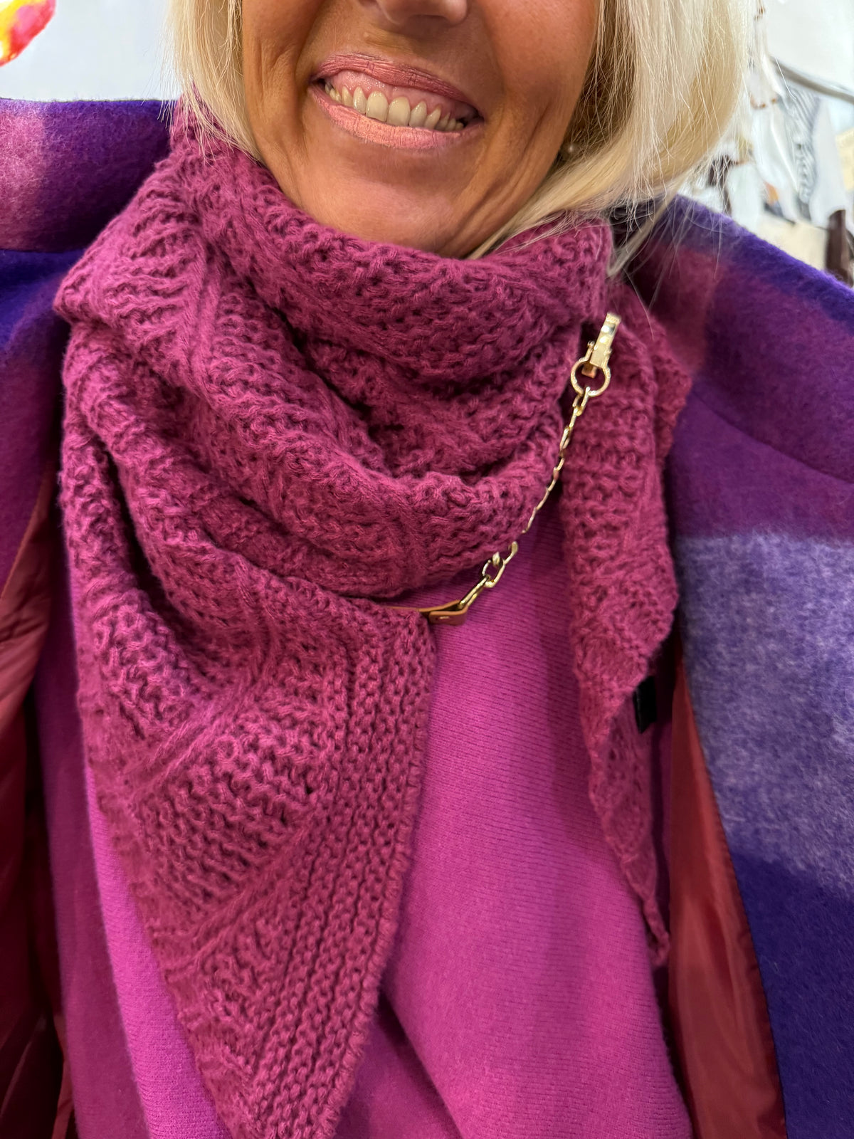 Écharpe rose