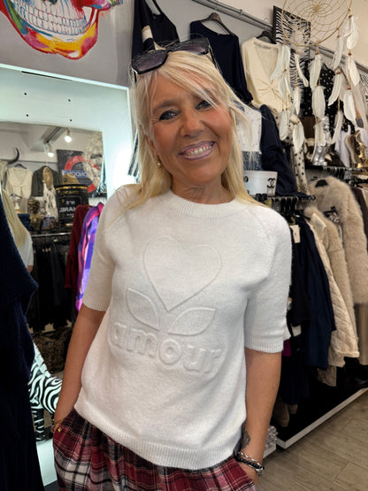 Pull amour blanc