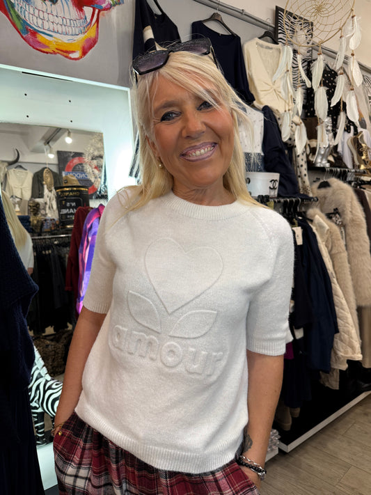 Pull amour blanc