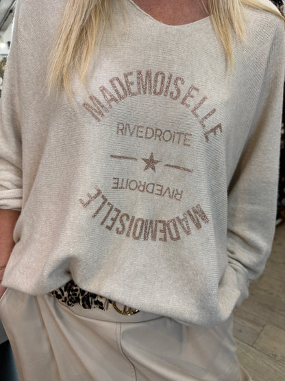 Pull mademoiselle beige