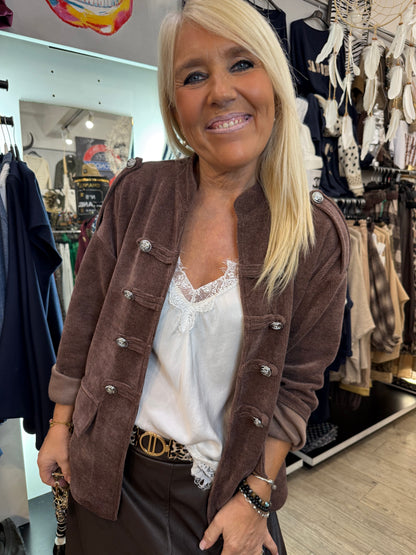Veste kaporal chocolat