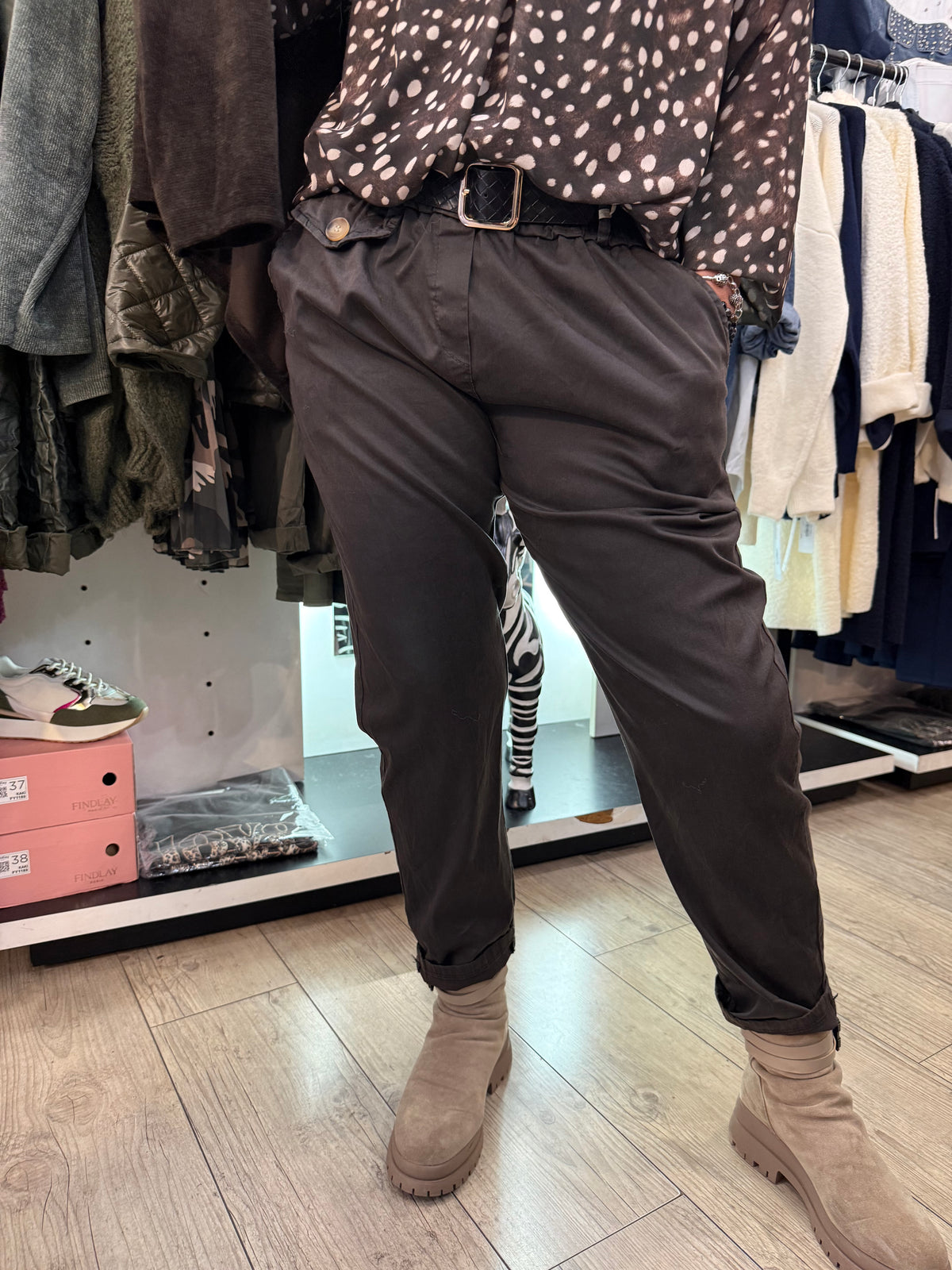 Pantalon chino choco