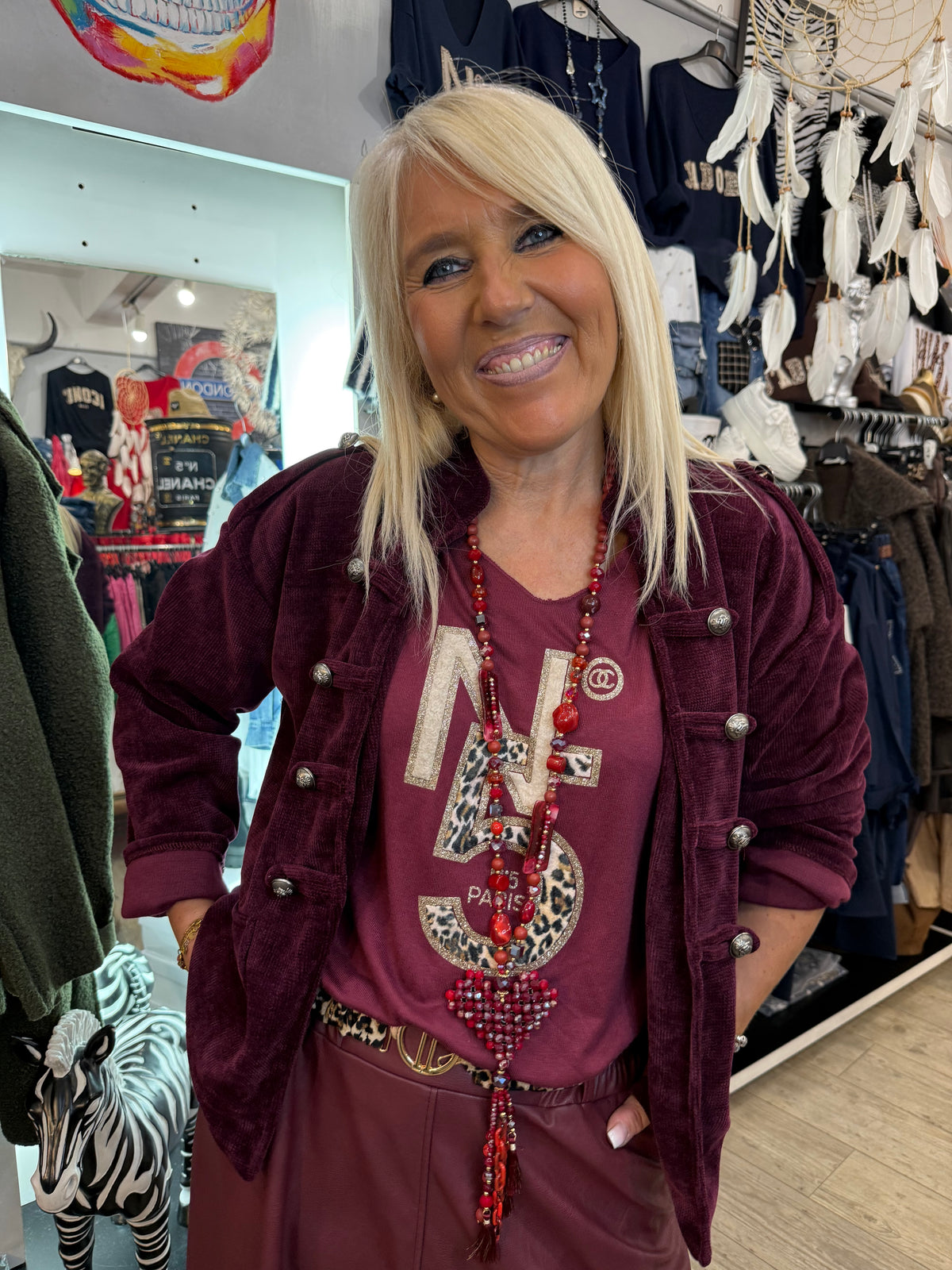 Veste kaporal bordeaux