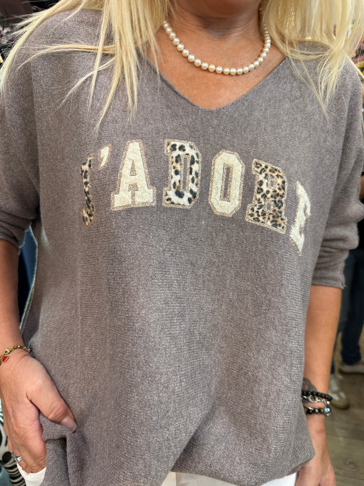 Pull j adore taupe