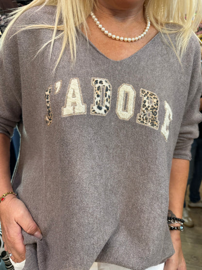 Pull j adore taupe