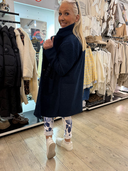 Manteau bouclette  navy