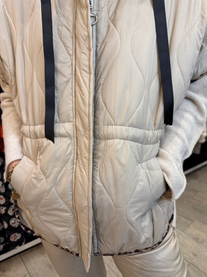 Doudoune sans manche beige