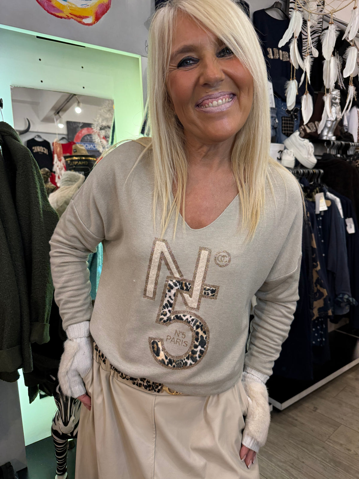 Pull n 5 beige new