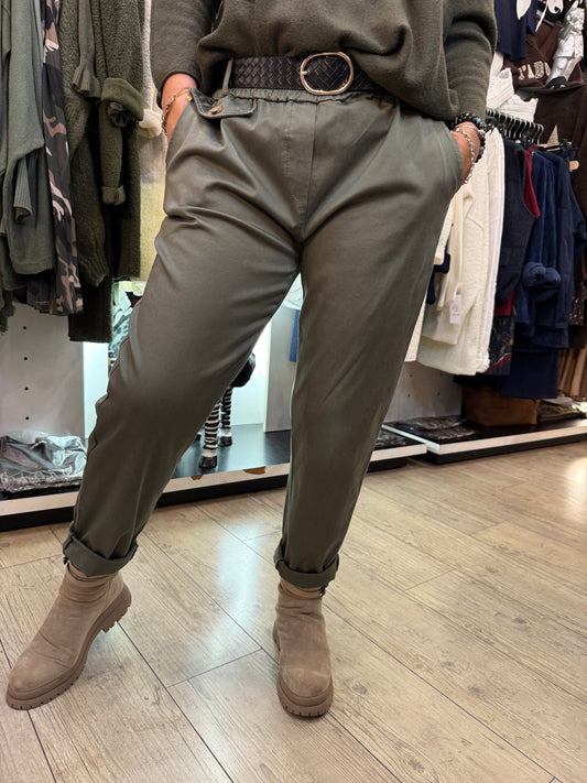 Pantalon chino kaki